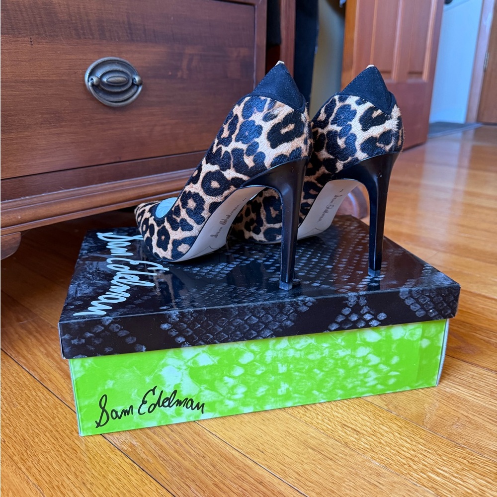 Sam Edelman Leopard Print Pointed Toe Stiletto Pu… - image 7
